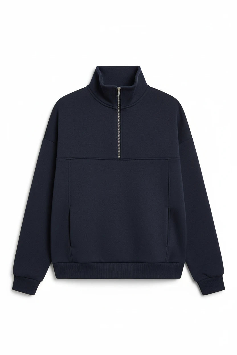 Blue Half-Zip Sweatshir 